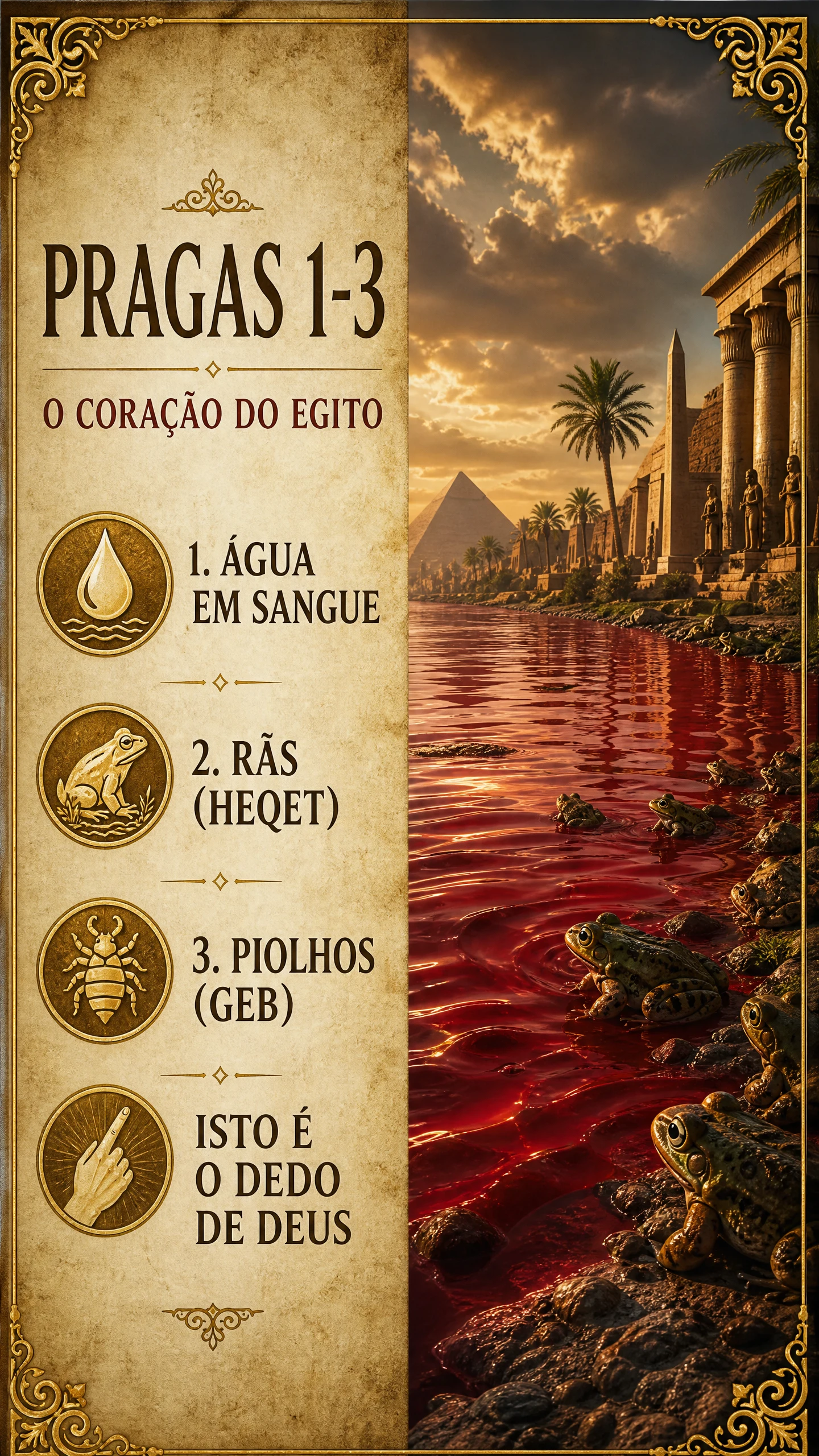As Pragas do Egito 1 a 3